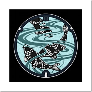 Ojiya City Manhole Cover Art Alternative Color Posters and Art